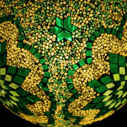 Mosaic Table or Floor Lamp in Hues of Green