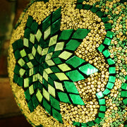 Mosaic Table or Floor Lamp in Hues of Green