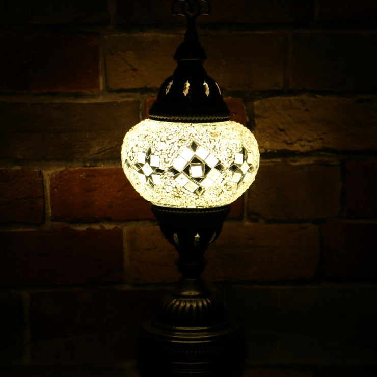 Mosaic Table Lamp in White