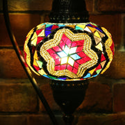 Mosaic Table Lamp Red Star & MultiColor, 5 Styles Available