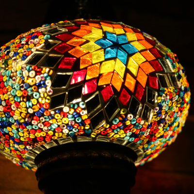 Mosaic Table Lamp in Primary Colors, 5 Styles Available