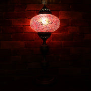 Crackle Glass Table Lamp in Red, 3 Styles Available, Large