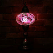 Crackle Glass Table Lamp in Violet, 5 Styles Available