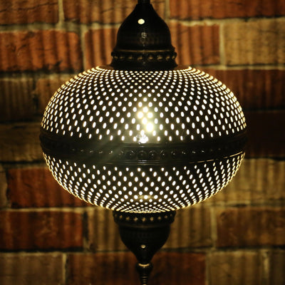 Pierced Metal Hanging Lamp