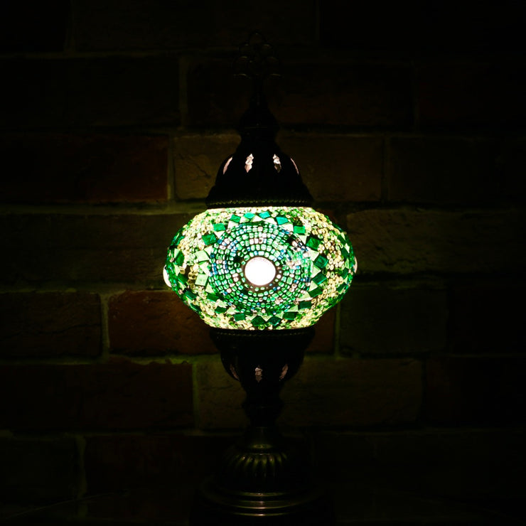 Mosaic Table Lamp in Green