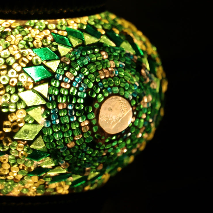 Mosaic Table Lamp in Green