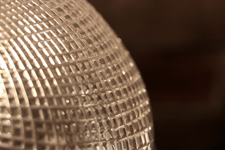 Hanging Glass Etched Orb