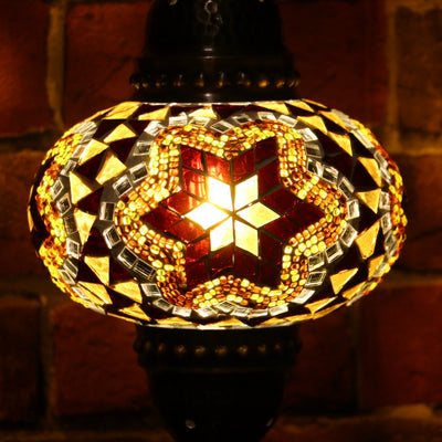 Mosaic Table Lamp in Amber, 5 Styles Available