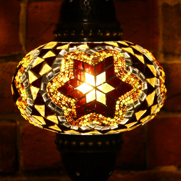 Mosaic Table Lamp in Amber, 5 Styles Available