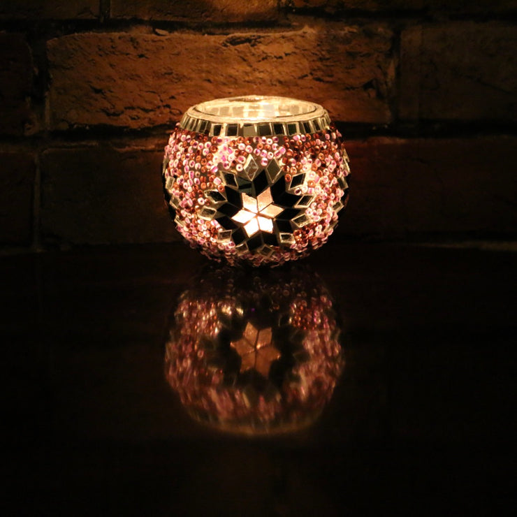 Mosaic Candleholder in Purple