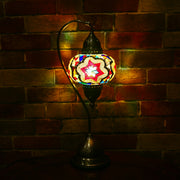 Mosaic Table Lamp Red Star & MultiColor, 5 Styles Available