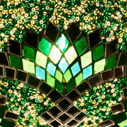 Hanging Mosaic "Egg" Lamp in Green & Turquoise