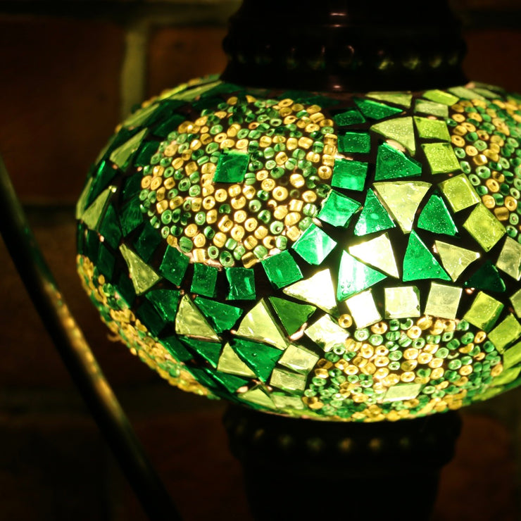 Mosaic Table Lamp in Shades of Green, 5 Styles Available