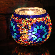 Mosaic Candleholder in Primary Colors