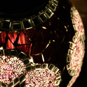 Mosaic Table or Floor Lamp in Hues of Purple