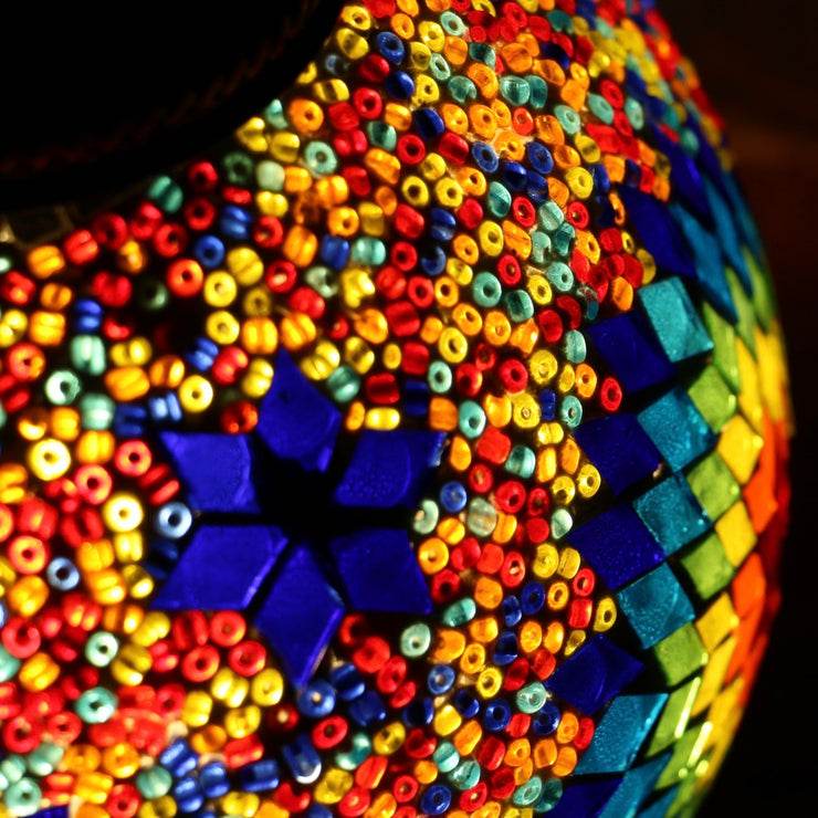 Mosaic Table or Floor Lamp in Primary Colors