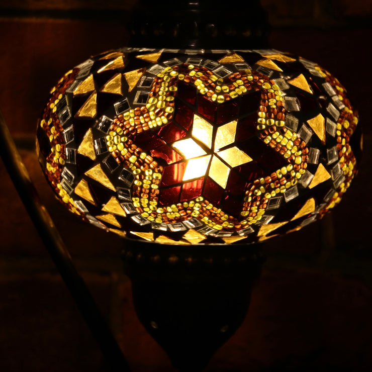 Mosaic Table Lamp in Amber, 5 Styles Available