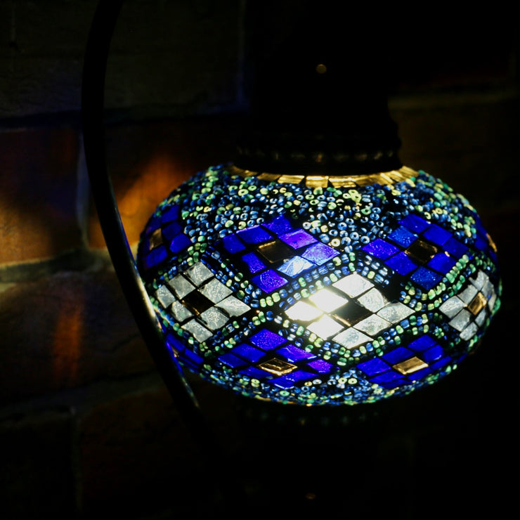 Mosaic Table Lamp in Blues, 5 Styles Available