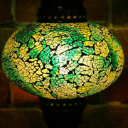 Crackle Glass Table Lamp in Green, 5 Styles Available
