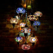 Thirteen Globe Mosaic Chandelier in Multiple Colored Globes - CUSTOM COLORS AVAILABLE