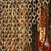 Blown Glass Red Droplet & Chain Chandelier