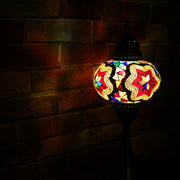 Mosaic Table Lamp Red Star & MultiColor, 5 Styles Available