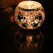 Mosaic Candleholder in Purple