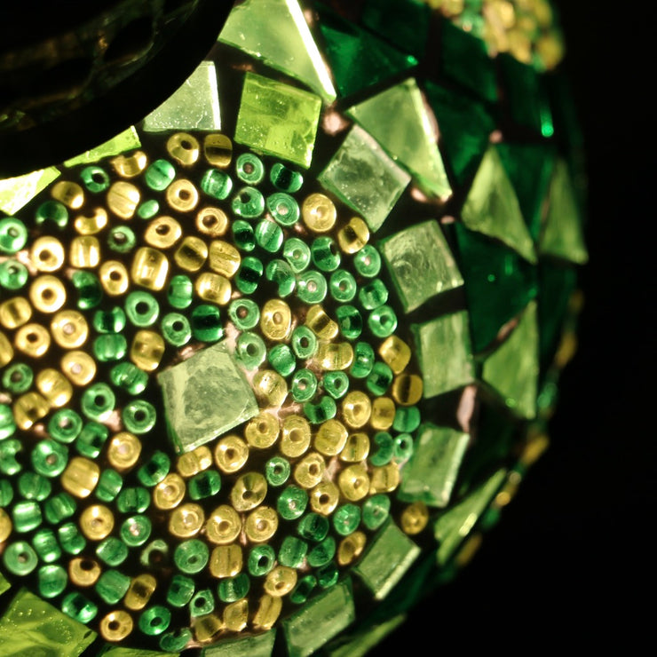 Mosaic Table Lamp in Shades of Green, 5 Styles Available