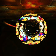 Mosaic Table Lamp Red Star & MultiColor, 5 Styles Available