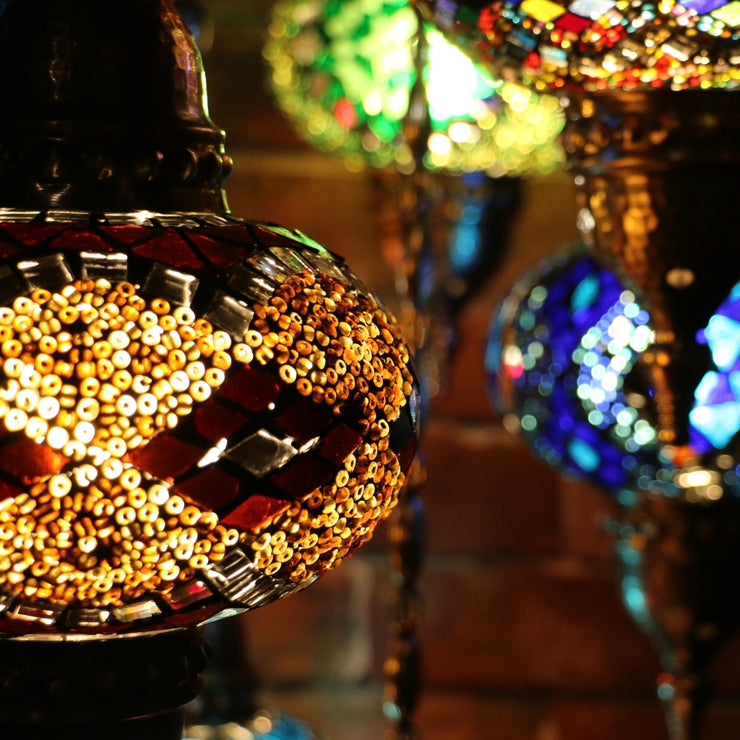 Thirteen Globe Mosaic Chandelier in Multiple Colored Globes - CUSTOM COLORS AVAILABLE