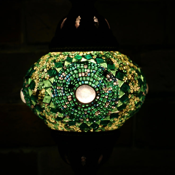 Mosaic Table Lamp in Green