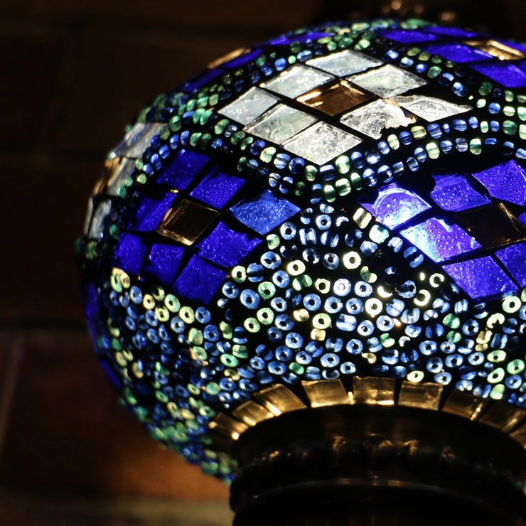 Mosaic Table Lamp in Blues, 5 Styles Available