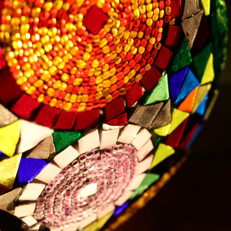 Mosaic Table or Floor Lamp in Rich Colors