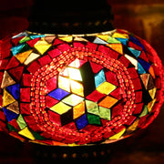 Mosaic Table Lamp in Red and MultiColors, 5 Styles Available