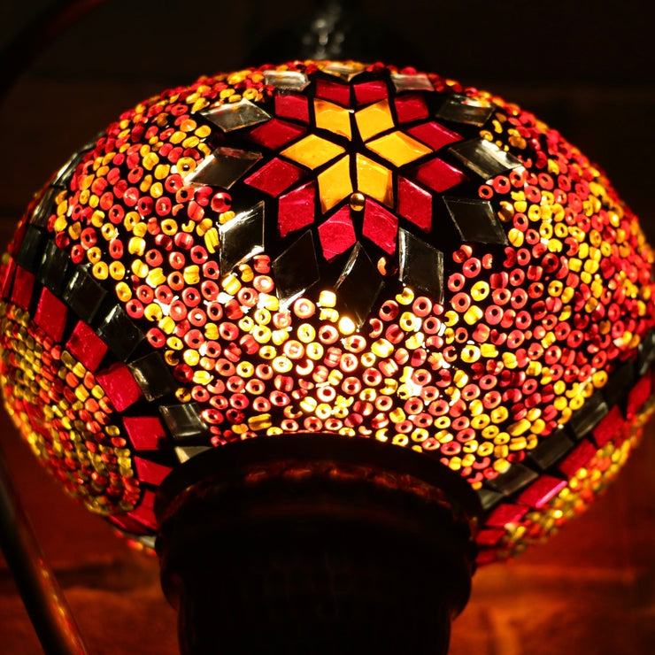 Mosaic Table Lamp in Red & Orange, 5 Styles Available