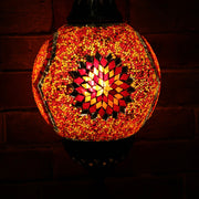 Mosaic Table or Floor Lamp in Red & Orange