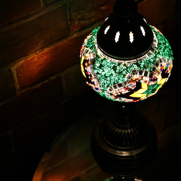 Mosaic Table Lamp in Green & MultiColors