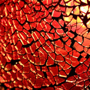 Crackle Glass Table Lamp in Red, 3 Styles Available, Large