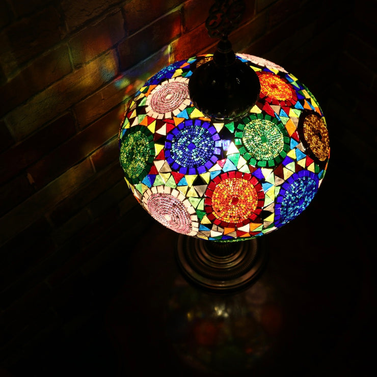 Mosaic Table or Floor Lamp in Rich Colors