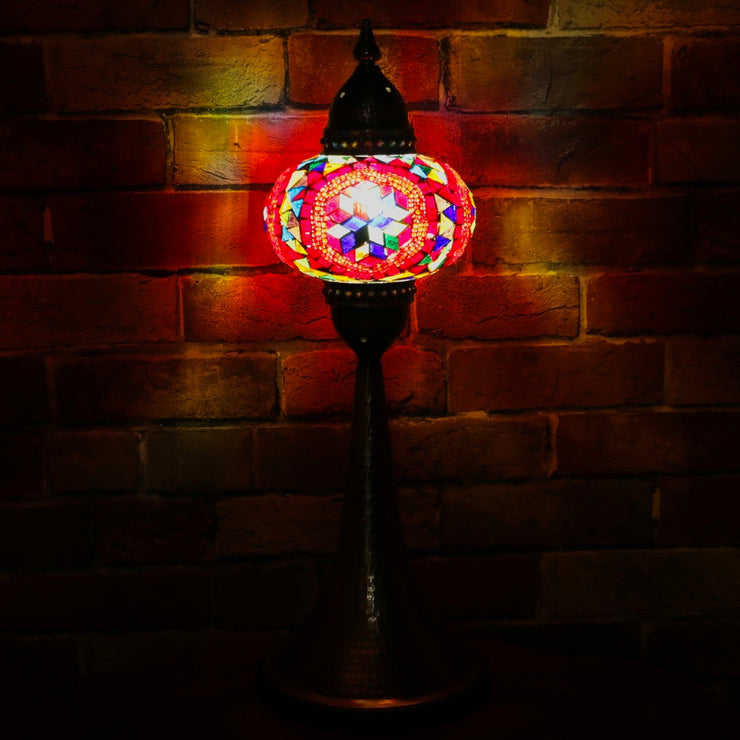 Mosaic Table Lamp in Red and MultiColors, 5 Styles Available
