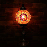 Mosaic Table or Floor Lamp in Red & Orange