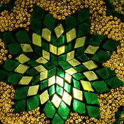 Mosaic Table or Floor Lamp in Hues of Green