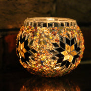 Mosaic Candleholder in Amber