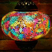 Crackle Glass Table Lamp in Many Colors, 3 Styles Available, Large