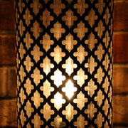 Table or Floor Lamp in Brushed Nickel & Glass