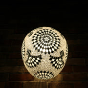 Hanging Mosaic "Egg" Lamp in White