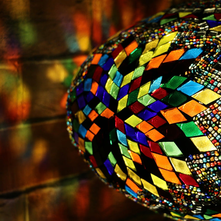 Mosaic Table or Floor Lamp in a Myriad of Colors