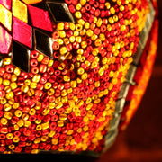 Mosaic Table or Floor Lamp in Red & Orange