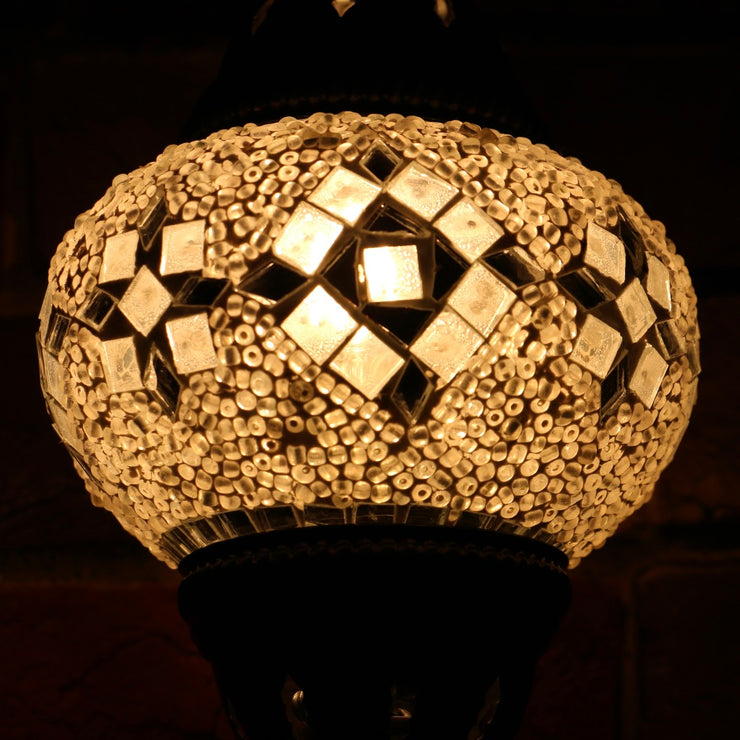 Mosaic Table Lamp in White