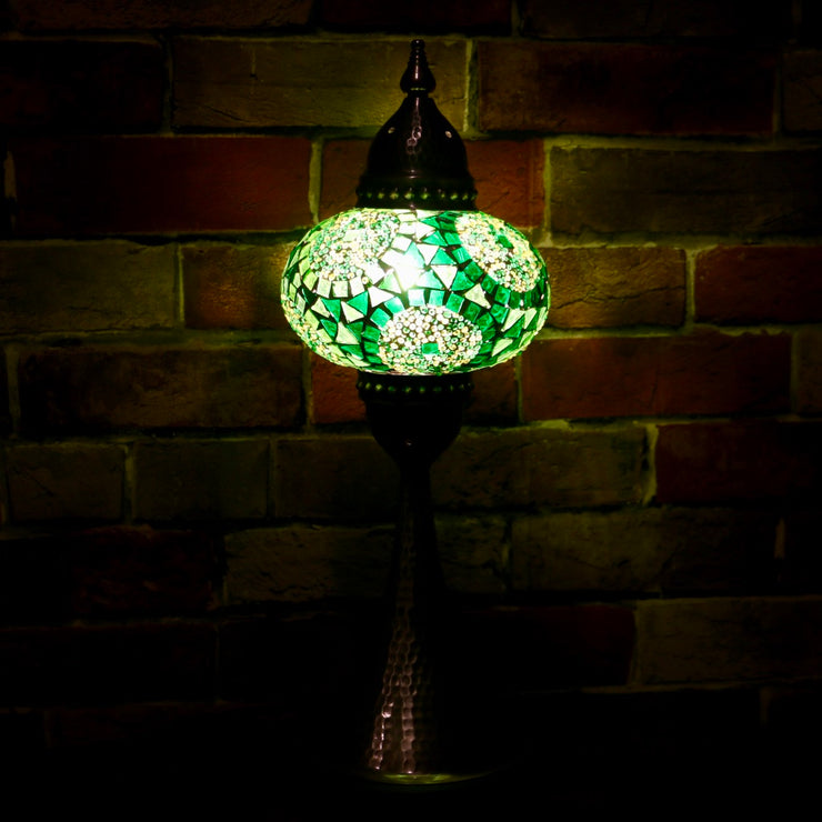 Mosaic Table Lamp in Shades of Green, 5 Styles Available